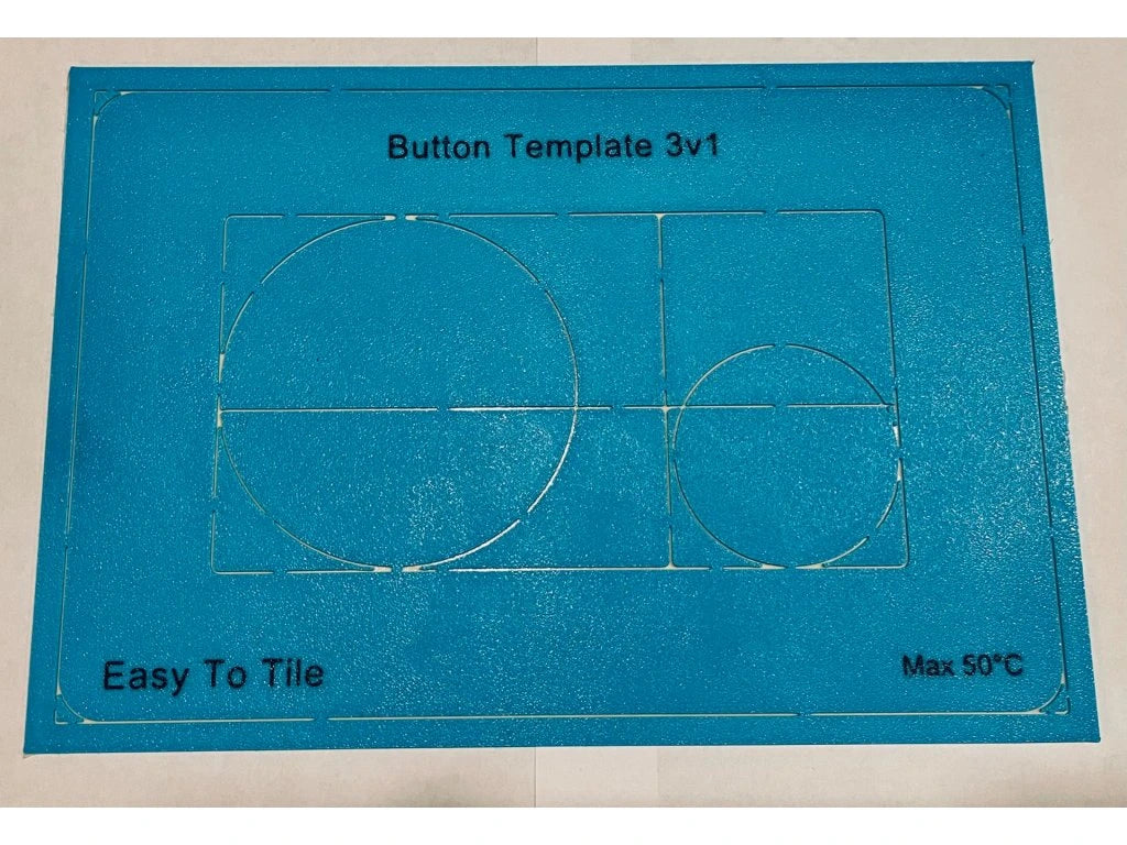 Concealed WC Flush Plate EasyToTile – Geberit Sigma with Blue BASE (3-in-1 Cutout)