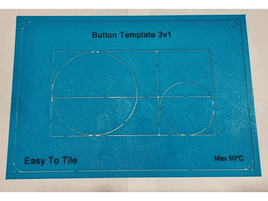 Concealed WC Flush Plate EasyToTile – Geberit Sigma with Blue BASE (3-in-1 Cutout)