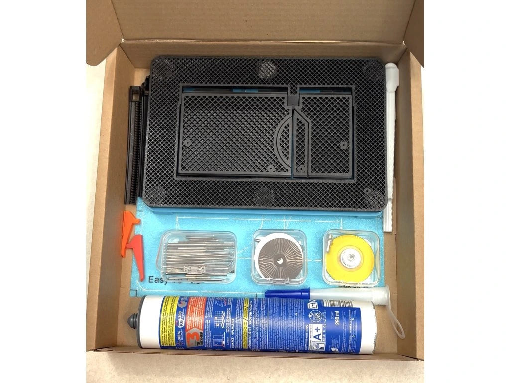 Complete Concealed WC Flush Plate Set EasyToTile – Geberit Sigma Round Edge (3-in-1 Cutout)