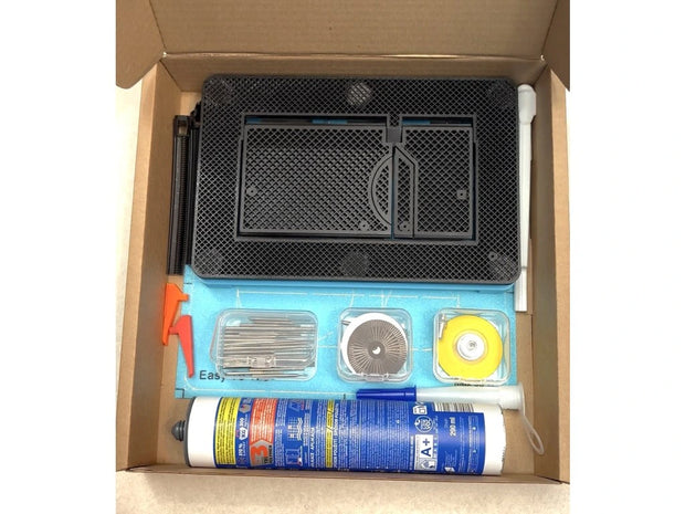 Complete Concealed WC Flush Plate Set EasyToTile – Geberit Sigma Round Edge (3-in-1 Cutout)