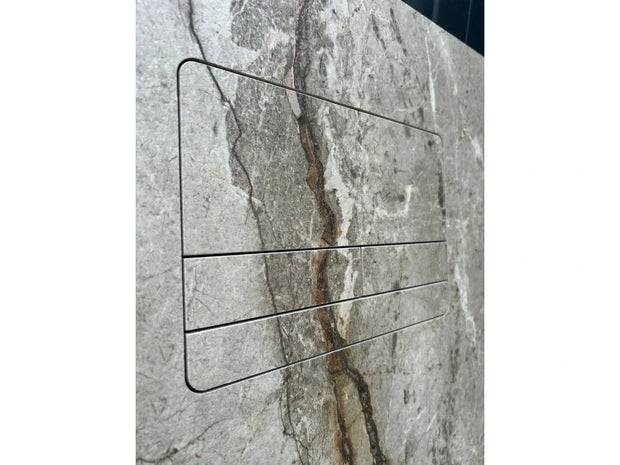 Скрытая панель смыва унитаза EasyToTile – TECE SIDE с закругленными краями (с монтажным шаблоном)