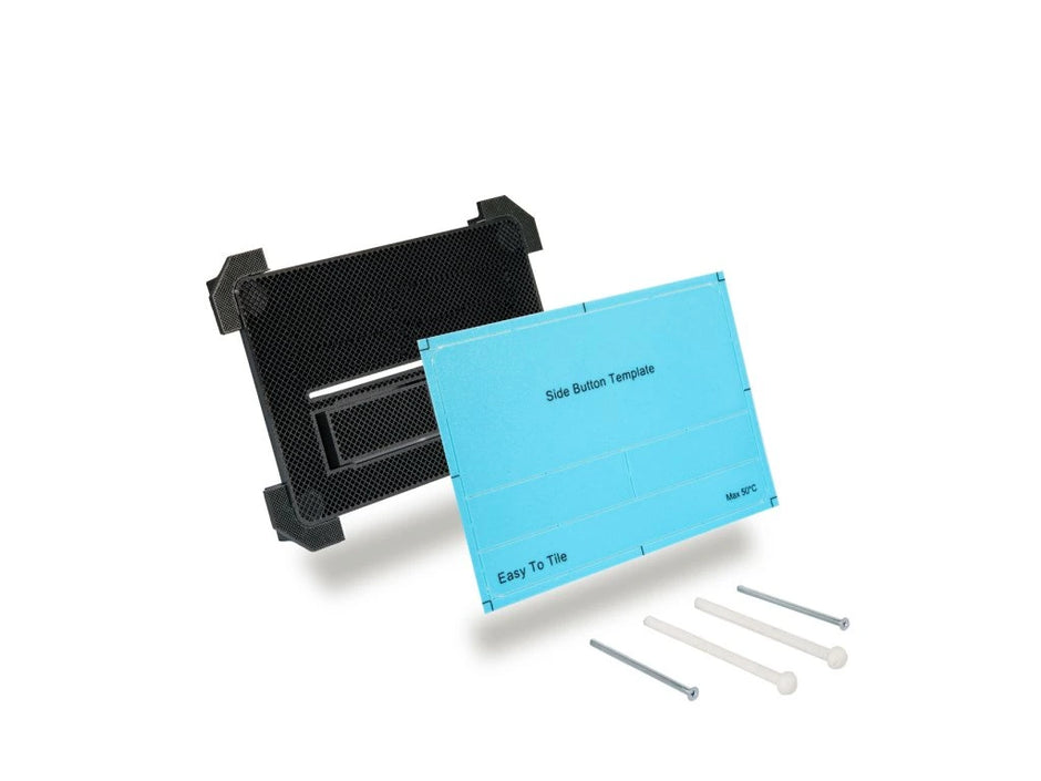 Concealed WC Flush Plate EasyToTile – TECE SIDE Round Edge (with Installation Template)