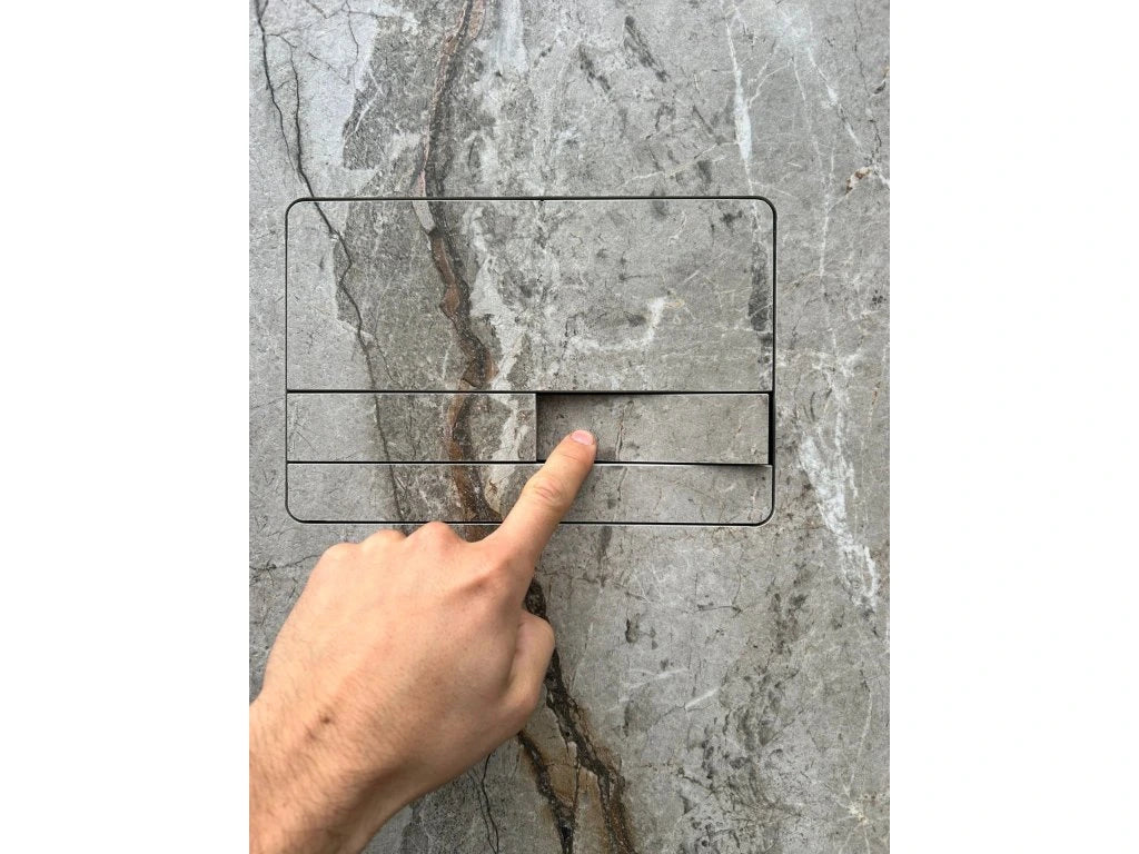 Скрытая панель смыва унитаза EasyToTile – сторона TECE (с монтажным шаблоном)