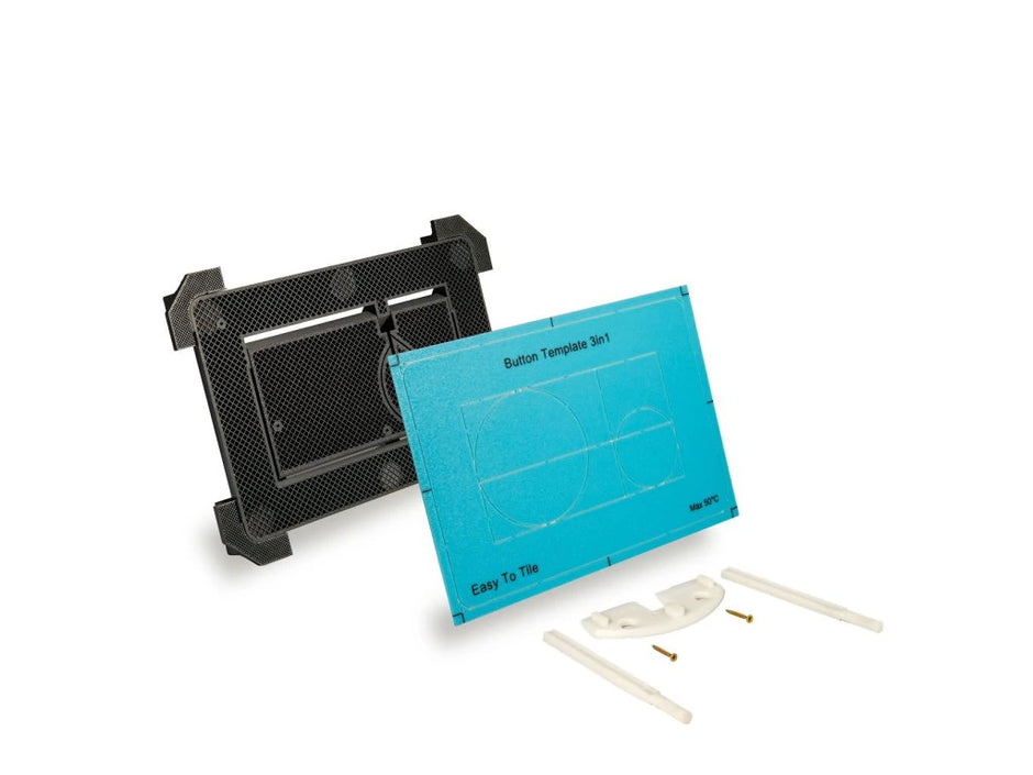 Integrated Magnetic WC Flush Plate EasyToTile – Geberit Sigma (3-in-1 Cutout)