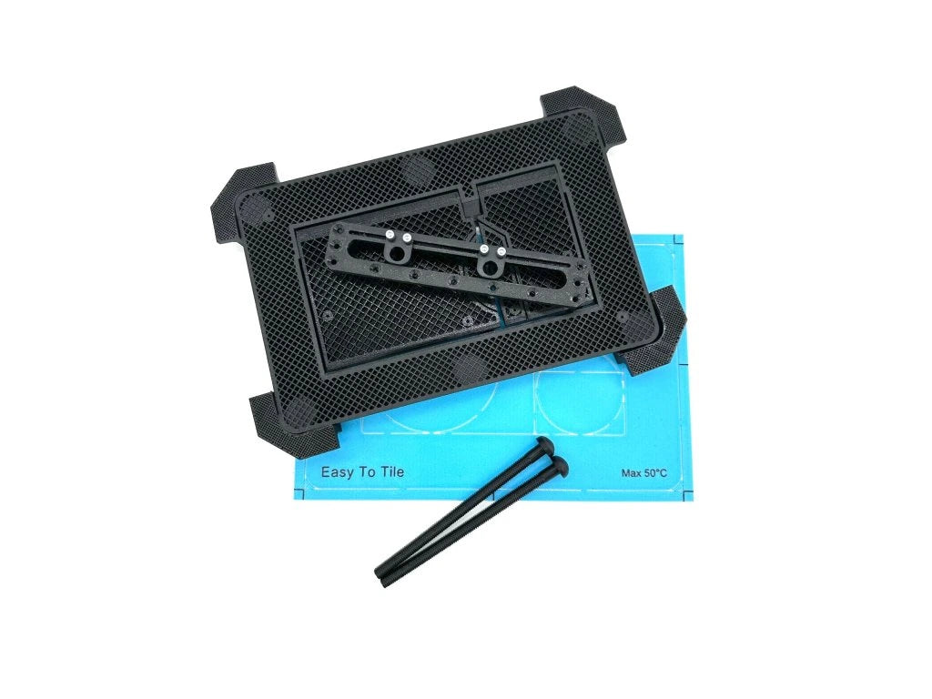 Universal Integrated Magnetic Toilet Flush Button EasyToTile (3-in-1 Cutout)