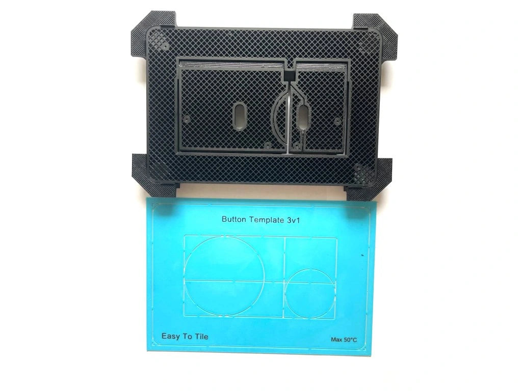 Universal Integrated Magnetic Toilet Flush Button EasyToTile (3-in-1 Cutout)