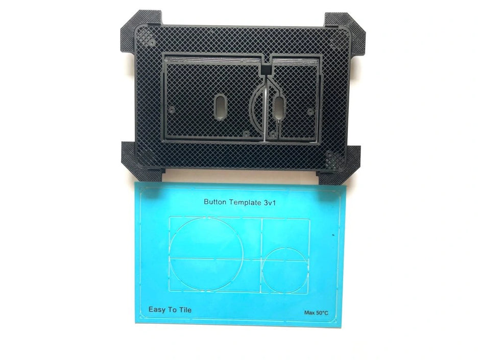 Universal Integrated Magnetic Toilet Flush Button EasyToTile (3-in-1 Cutout)