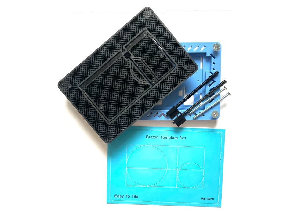 Concealed WC Flush Plate EasyToTile – TECE (3-in-1 Cutout)