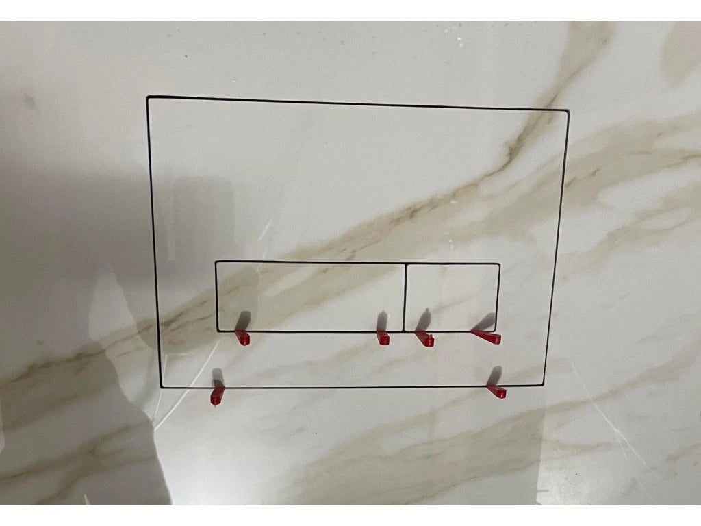 Concealed WC Flush Plate EasyToTile – TECE (3-in-1 Cutout)