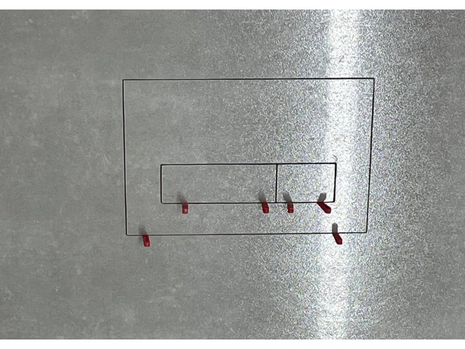 Concealed WC Flush Plate EasyToTile – TECE (3-in-1 Cutout)