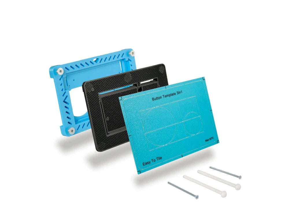 Concealed WC Flush Plate EasyToTile – TECE (3-in-1 Cutout)