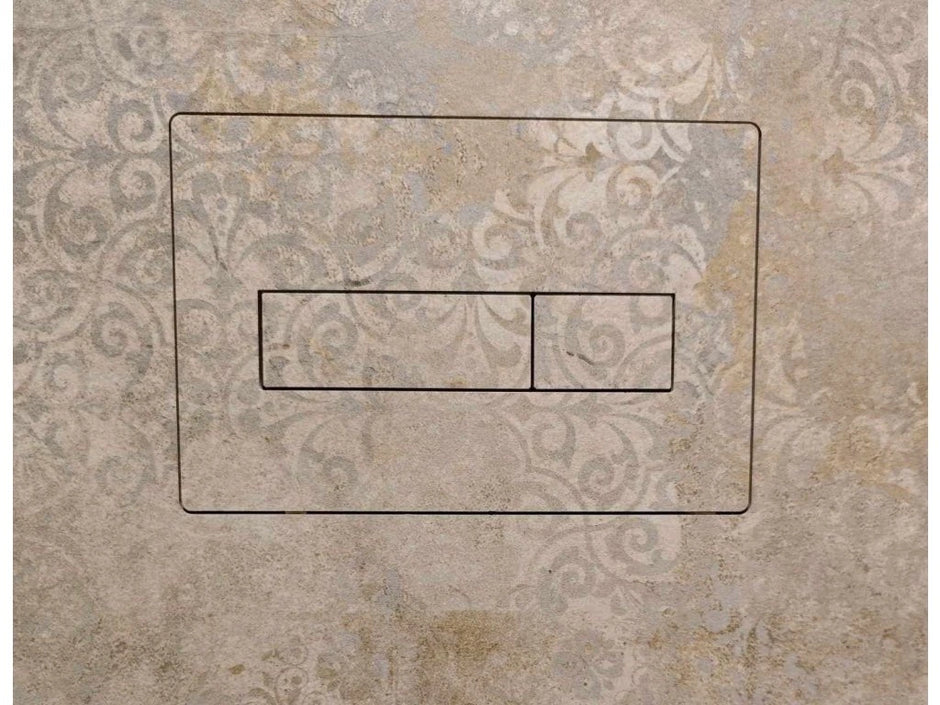 Concealed WC Flush Plate EasyToTile – TECE Round Edge (3-in-1 Cutout)