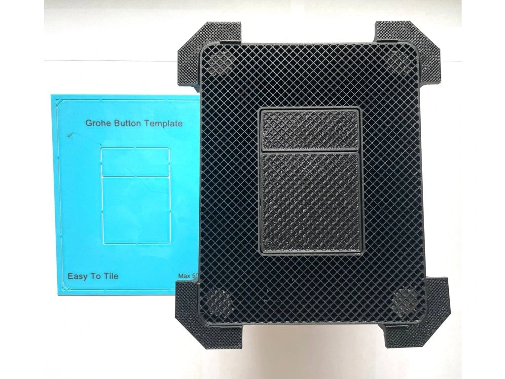 Скрытая панель смыва для унитаза EasyToTile – Grohe с закругленными краями (с монтажным шаблоном)