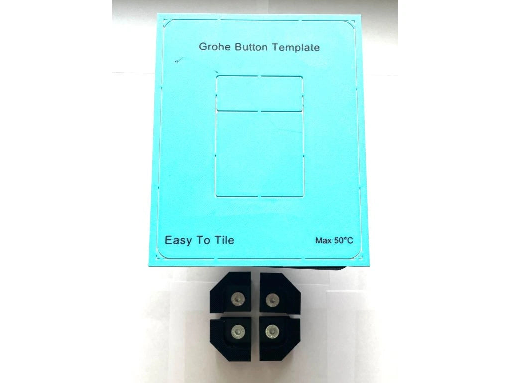 Скрытая панель смыва для унитаза EasyToTile – Grohe с закругленными краями (с монтажным шаблоном)