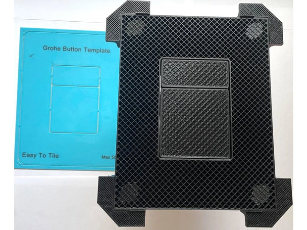 Скрытая панель смыва унитаза EasyToTile – прямая кромка Grohe (с монтажным шаблоном)