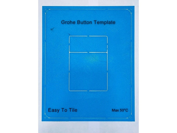 WC Flush Plate Installation Template EasyToTile – Grohe CutOut Type 1